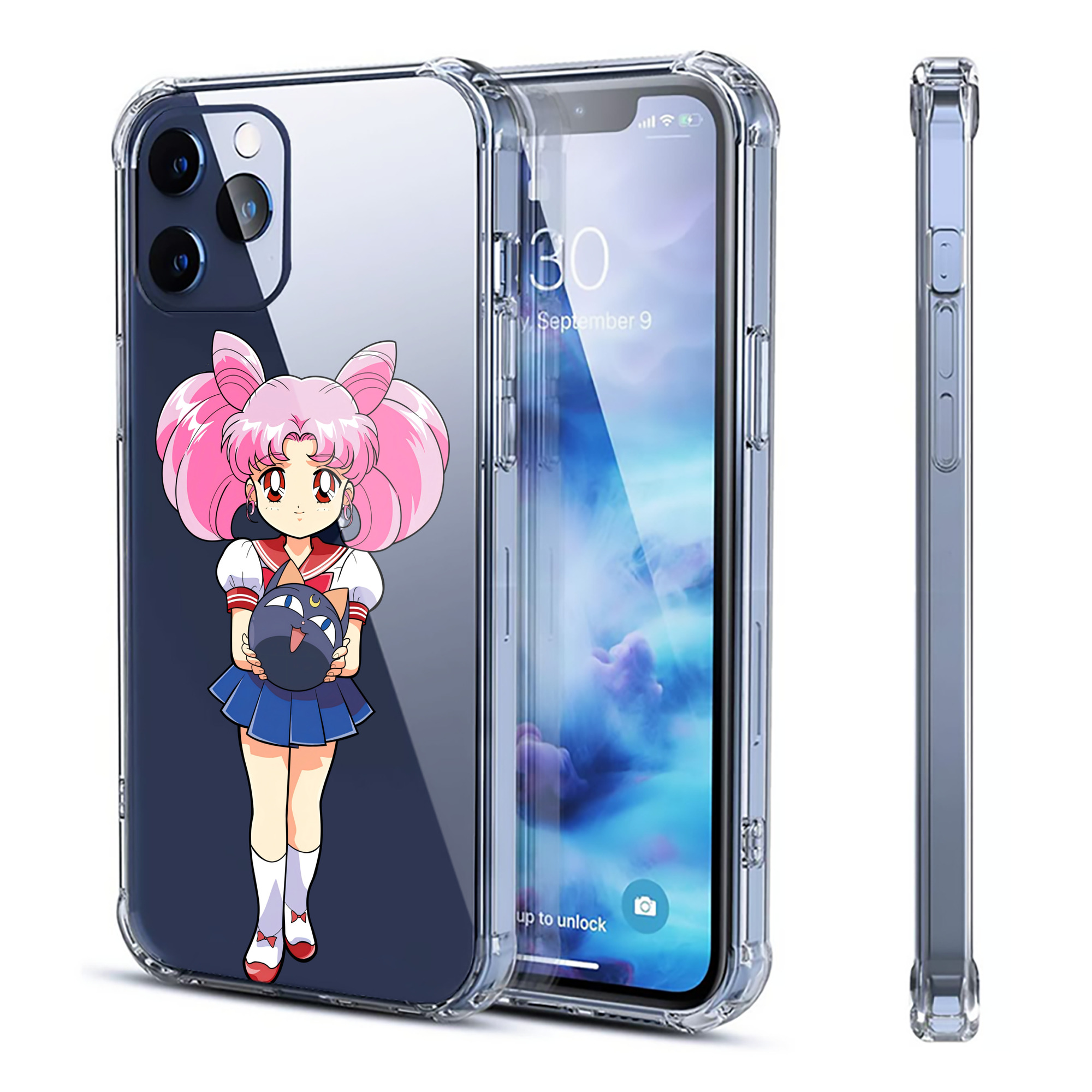 （画像用） 美少女戦士セーラームーン ちびうさ Sailor Moon Chibiusa Tsukino Usagi Small Lady Serenity 【iPhone 12シリーズ対応】透明スマホケース（クリアソフトケース）